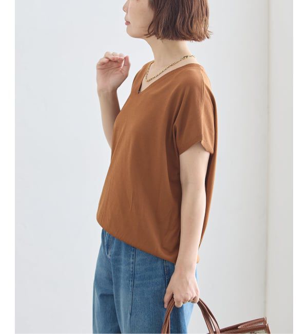 journal standard L'essage「《接触冷感/ 手洗い可能》クールタッチVネックプルオーバー」|ニット・セーター|