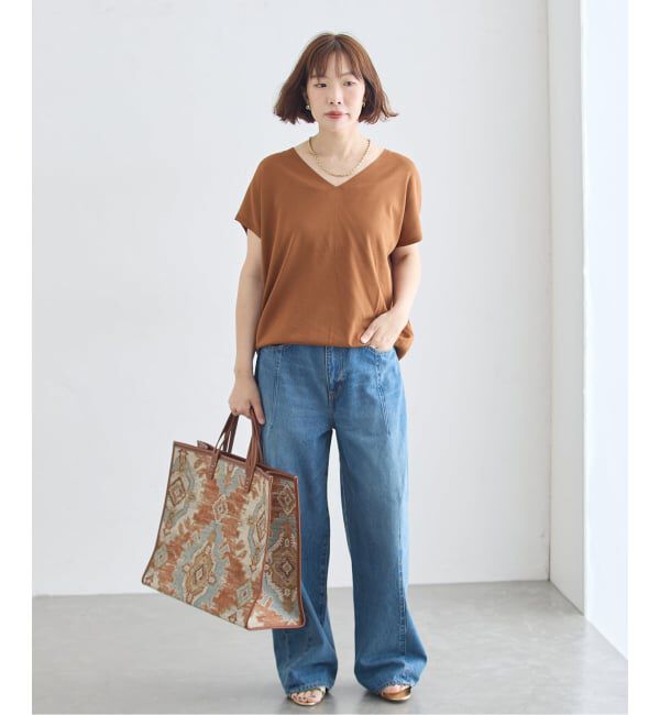 journal standard L'essage「《接触冷感/ 手洗い可能》クールタッチVネックプルオーバー」|ニット・セーター|