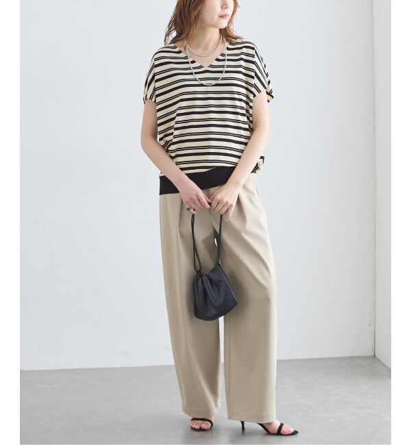 journal standard L'essage「《接触冷感/ 手洗い可能》クールタッチVネックプルオーバー」|ニット・セーター|