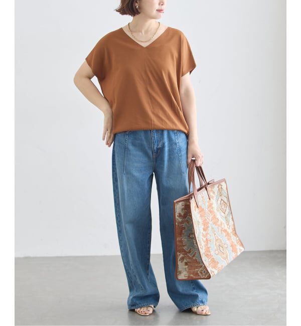 journal standard L'essage「《接触冷感/ 手洗い可能》クールタッチVネックプルオーバー」|ニット・セーター|
