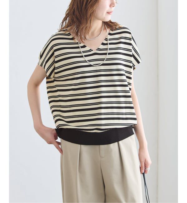 journal standard L'essage「《接触冷感/ 手洗い可能》クールタッチVネックプルオーバー」|ニット・セーター|