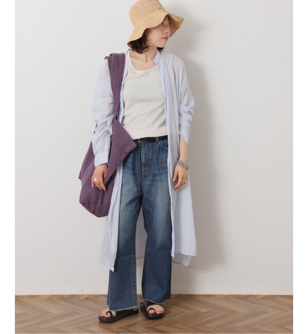 journal standard luxe「【ARMEN】BANDED COLLAR LONG SHIRT 115cm」|シャツ・ブラウス|