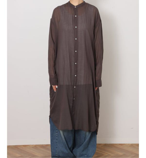 journal standard luxe「【ARMEN】BANDED COLLAR LONG SHIRT 115cm」|シャツ・ブラウス|