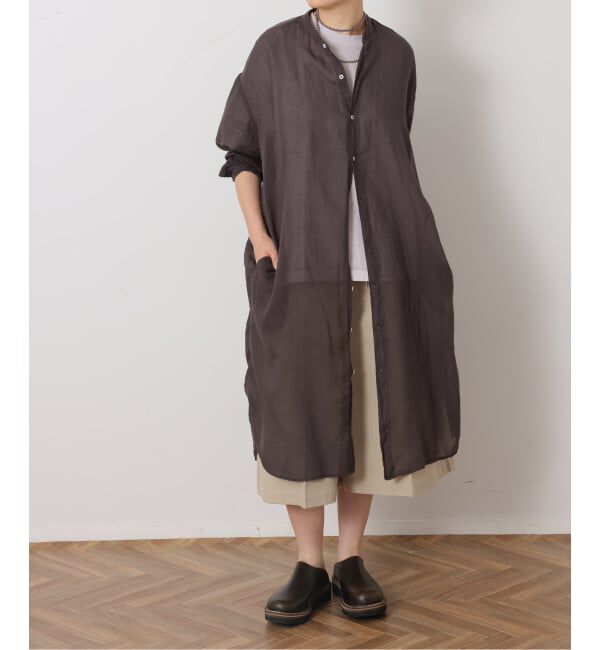 journal standard luxe「【ARMEN】BANDED COLLAR LONG SHIRT 115cm」|シャツ・ブラウス|