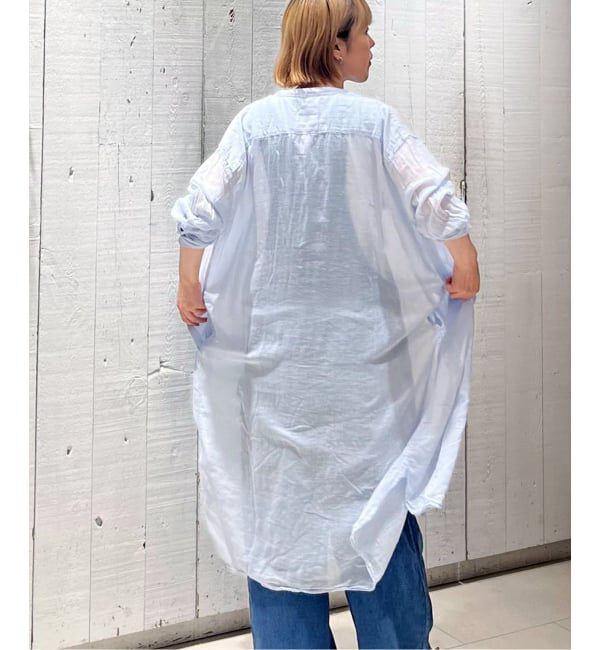 journal standard luxe「【ARMEN】BANDED COLLAR LONG SHIRT 115cm」|シャツ・ブラウス|
