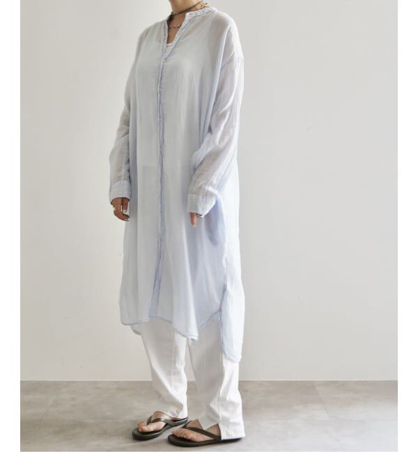 journal standard luxe「【ARMEN】BANDED COLLAR LONG SHIRT 115cm」|シャツ・ブラウス|