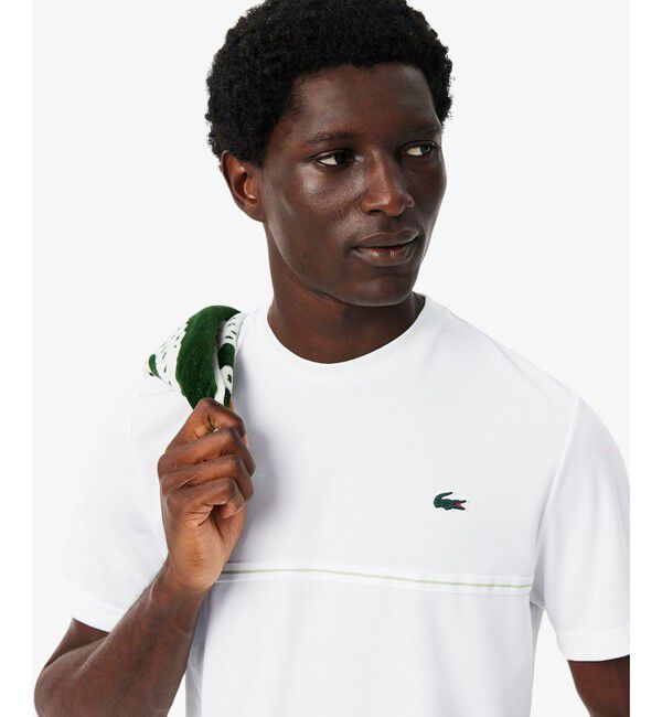 LACOSTE「ウルトラドライ バックプリント鹿の子地Tシャツ」|Tシャツ・カットソー|