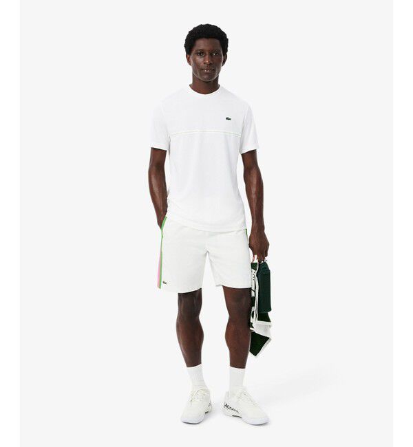 LACOSTE「ウルトラドライ バックプリント鹿の子地Tシャツ」|Tシャツ・カットソー|