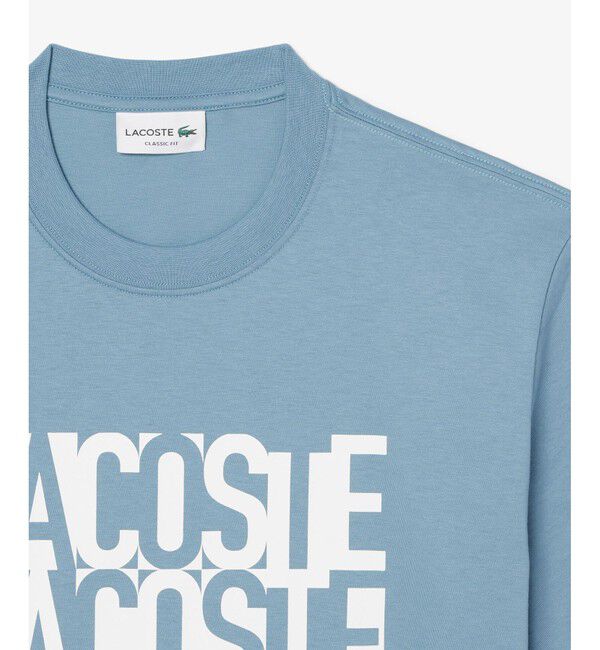 LACOSTE「リピートロゴプリントコットンTシャツ」|Tシャツ・カットソー|