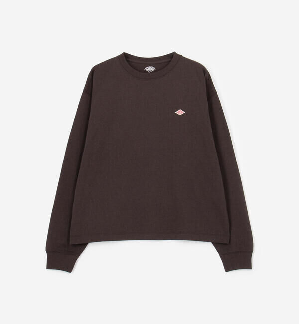 DANTON「DANTON | クルーネック 長袖Tシャツ SOLID WOMEN」|Tシャツ・カットソー|BROWN