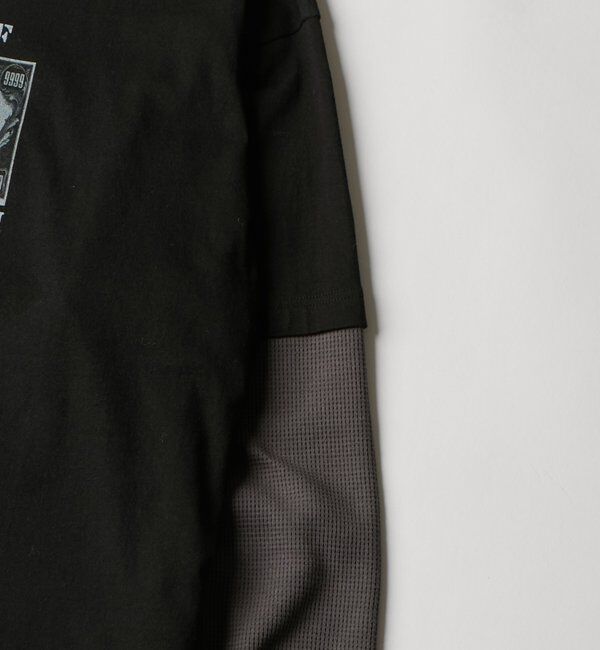  「【Sourcream】マルクス紙幣レイヤードワッフルトップス」|Tシャツ・カットソー|
