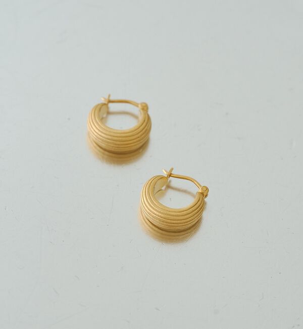 Rouge vif「【OCUCCI jewelry / オクチジュエリー】Hoop stripe p」|ピアス|