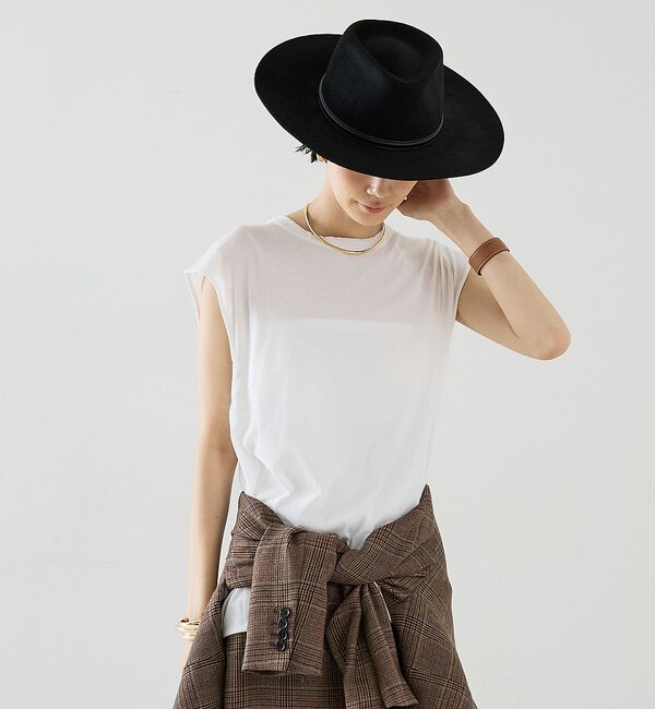 The Store by C' 「【COCUCA】ベアノースリーブ」|Tシャツ・カットソー|ホワイト