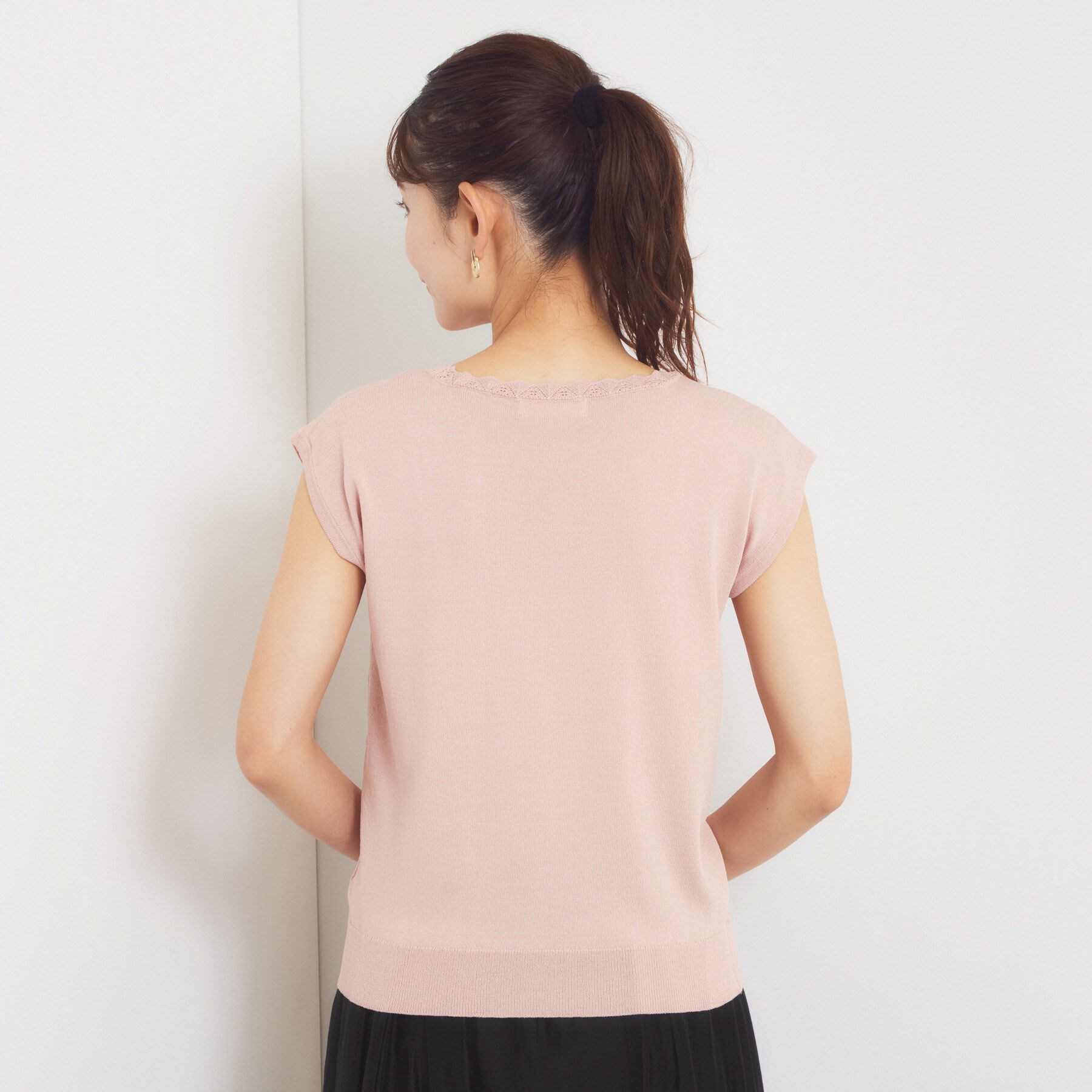 ITS&rsquo;DEMO「スカラップ刺繍ニット」|Tシャツ・カットソー|