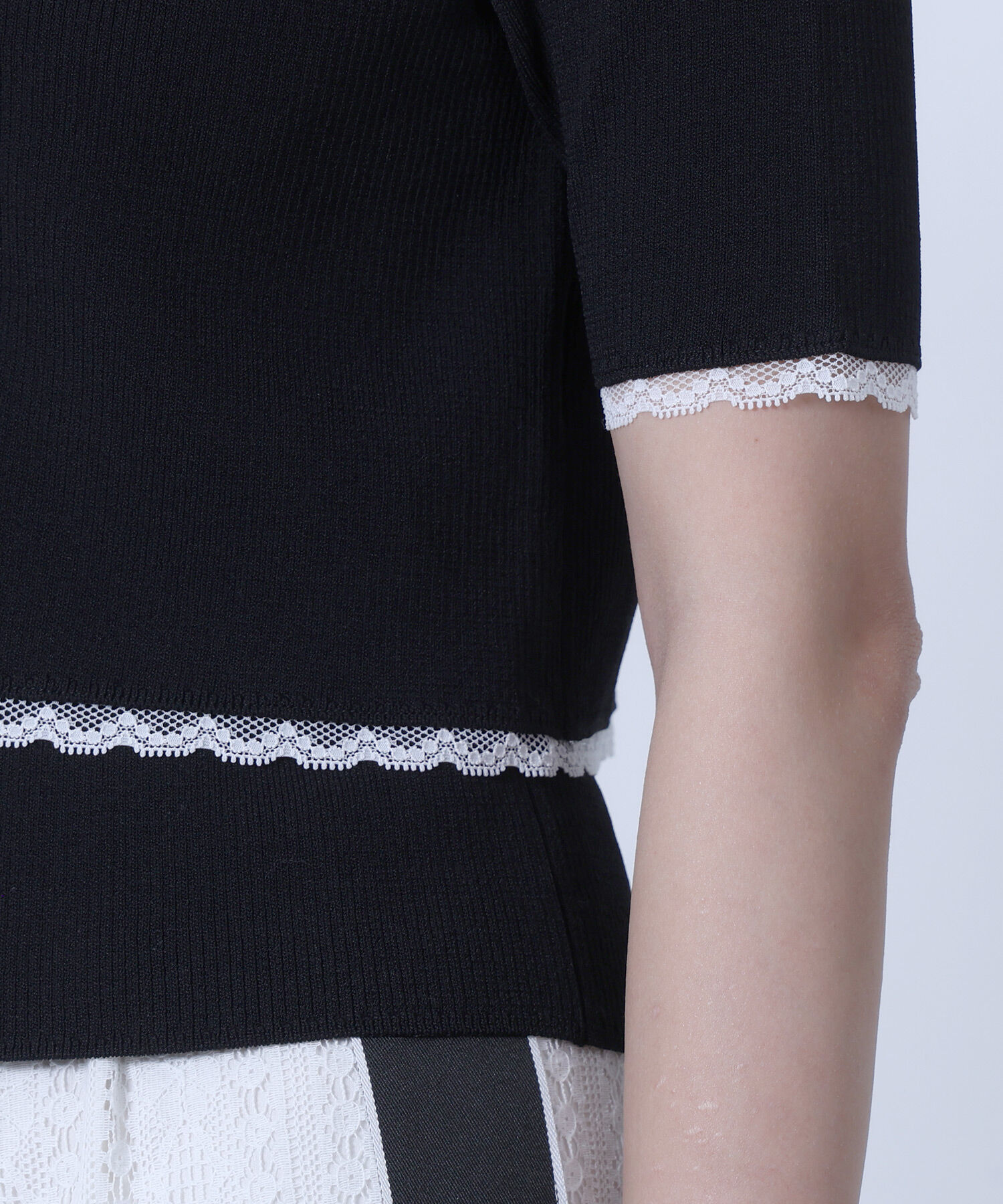 MARY QUANT「フロントリボンニット アンサンブル」|カーディガン|