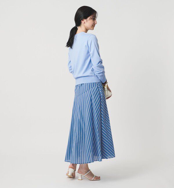 UNITED ARROWS「クリーン ストライプ マリンスカート」|フレア|