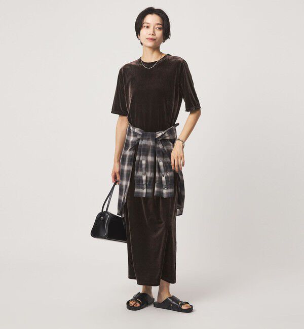 UNITED ARROWS green label relaxing「ベロア ショートスリーブ ワンピース」|ワンピース|