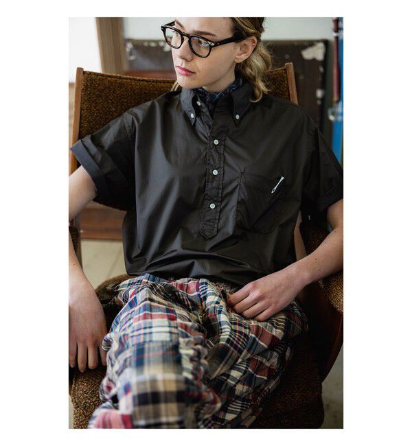 BEAMS PLUS「2 Pleats Trousers Patchwork Madras」|チノ|