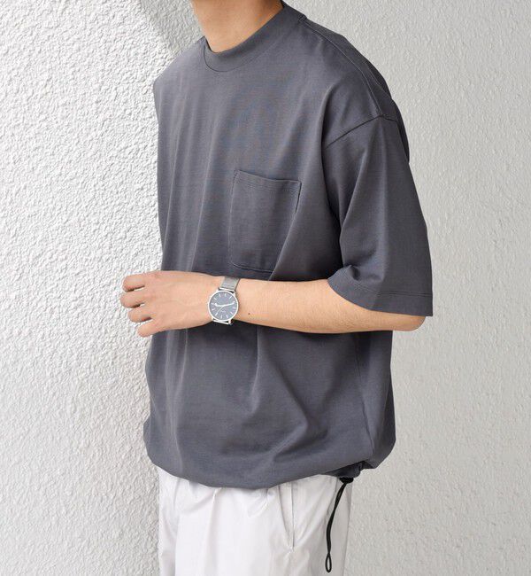SHIPS any「【SHIPS any別注】Phatee: オーガニックコットン ピスネーム スピンドル ポケット Tシャツ◇」|Tシャツ・カットソー|