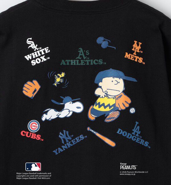 SHIPS KIDS「SHIPS KIDS:85～95cm/ PEANUTS&times;MLB プリント Tシャツ」|Tシャツ・カットソー|