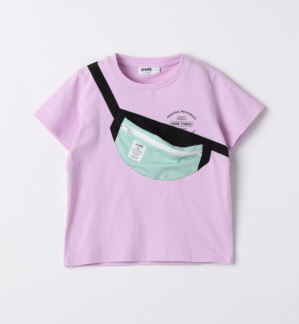SHIPS Colors 「SHIPS Colors:80～130cm /〈洗濯機可能〉ボディバッグ プリント Tシャツ」|Tシャツ・カットソー|