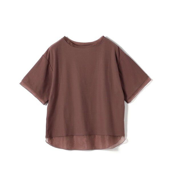 SHIPS Colors 「《予約》SHIPS Colors:〈接触冷感・手洗い可能〉クールタッチ シアーコンビ ハーフスリーブ トップス◆」|Tシャツ・カットソー|
