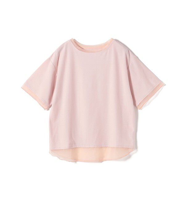 SHIPS Colors 「《予約》SHIPS Colors:〈接触冷感・手洗い可能〉クールタッチ シアーコンビ ハーフスリーブ トップス◆」|Tシャツ・カットソー|