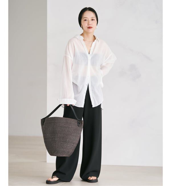 【新品・タグ付き】Plageのfluffy sheer シャツ 2 追加》fluffy sheer シャツ 2（Plage）｜ルミネのファッション通販