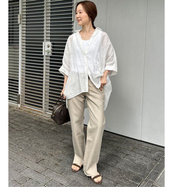 SLOBE IENA「《シリーズあり》リネンコットンBOXシャツ」|シャツ・ブラウス|