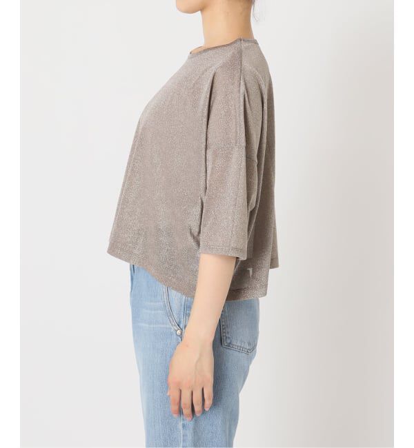 IENA「《予約》ラメハーフスリーブTシャツ」|Tシャツ・カットソー|