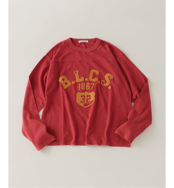 JOURNAL STANDARD「《予約》ブロークン パッチ フットボール ロンT」|Tシャツ・カットソー|レッド