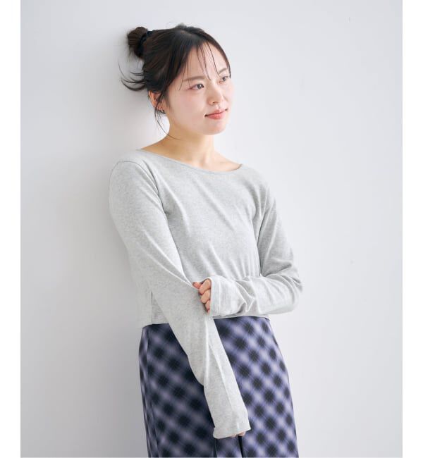 U by SPICK&SPAN「コットンフライスロングスリーブトップス」|Tシャツ・カットソー|