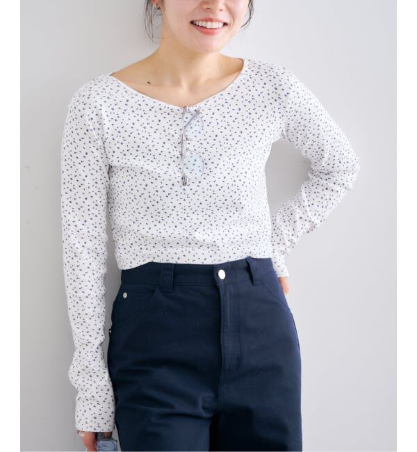 U by SPICK&SPAN「コットンフライスロングスリーブトップス」|Tシャツ・カットソー|ホワイトベース
