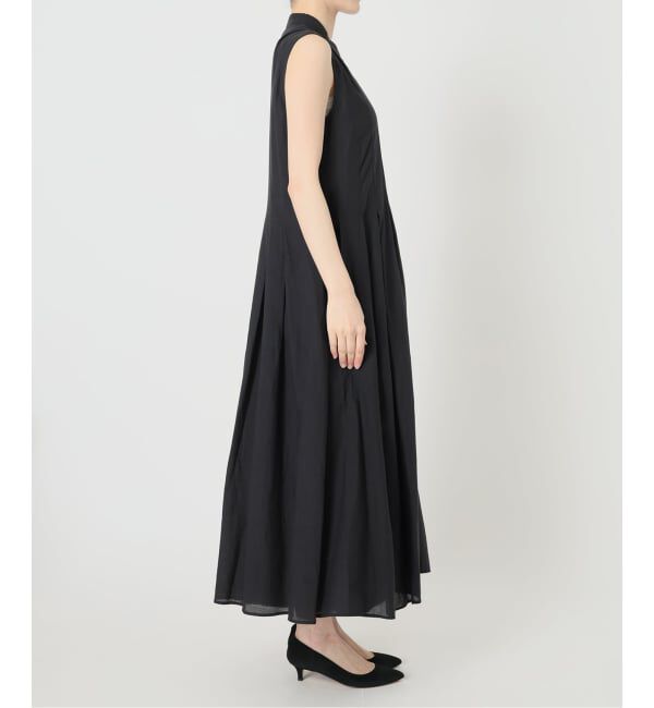 Spick and Span「《手洗い可》C/Rボイルタックノースリーブワンピース」|ワンピース|