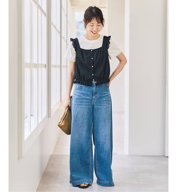 Spick and Span「Higuchi*S フラワー刺繍タンクブラウス」|シャツ・ブラウス|
