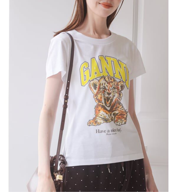 U by SPICK&SPAN「《新宿・WEB限定 / 予約》GANNI / ガニー Basic Cotton Baby Fit Tiger」|Tシャツ・カットソー|