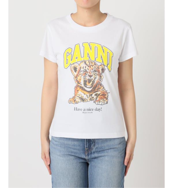 U by SPICK&SPAN「《新宿・WEB限定 / 予約》GANNI / ガニー Basic Cotton Baby Fit Tiger」|Tシャツ・カットソー|