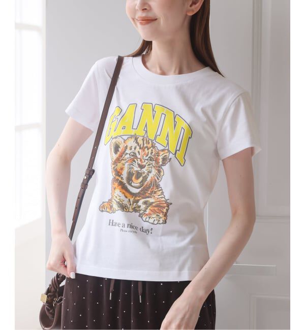 U by SPICK&SPAN「《新宿・WEB限定 / 予約》GANNI / ガニー Basic Cotton Baby Fit Tiger」|Tシャツ・カットソー|
