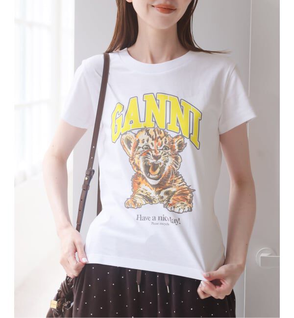 U by SPICK&SPAN「《新宿・WEB限定 / 予約》GANNI / ガニー Basic Cotton Baby Fit Tiger」|Tシャツ・カットソー|