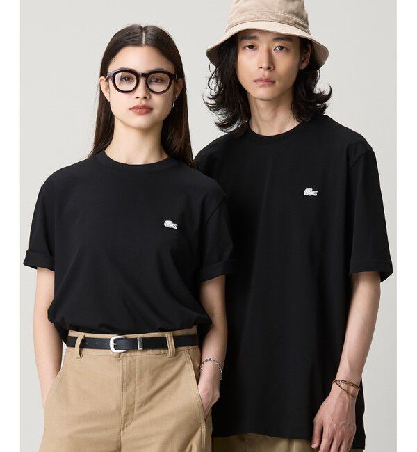 LACOSTE「ヘビーウェイト オーバーサイズバックプリントベーシック半袖Tシャツ」|Tシャツ・カットソー|