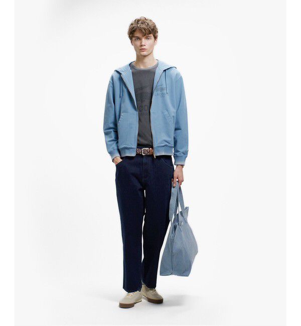 LACOSTE「ヴィンテージエフェクト ロゴジップフーディー」|パーカー|