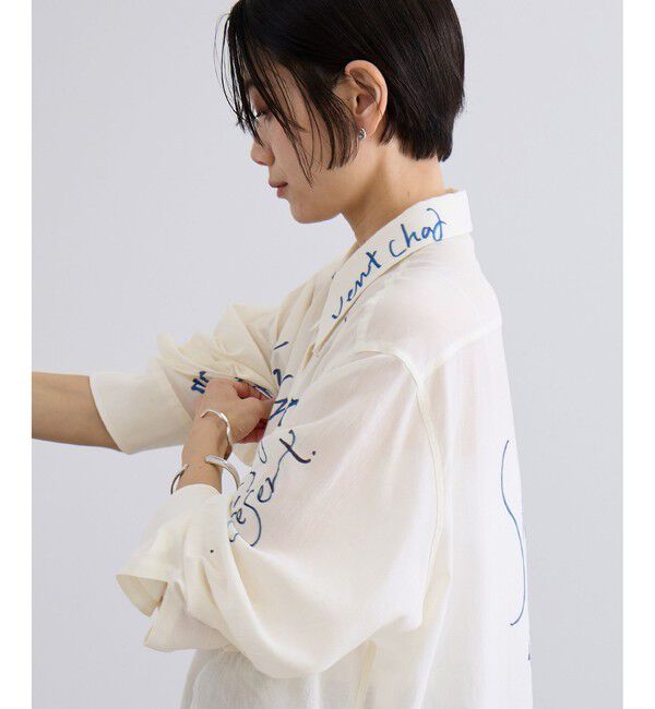 SALON adam et rope'「YAMAZAKIテキスタイルペイントプリントシャツ」|シャツ・ブラウス|