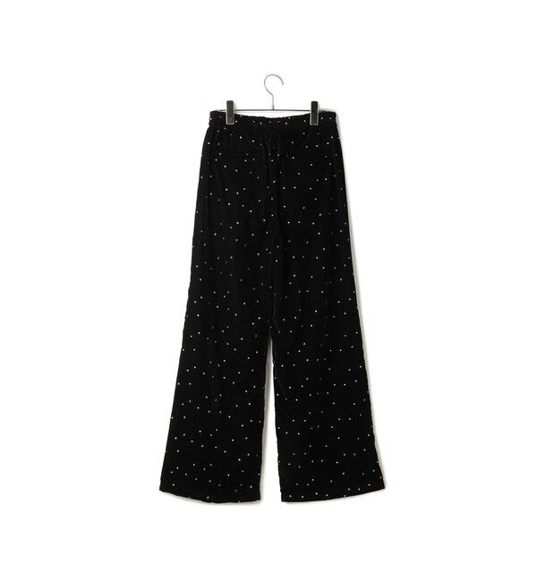 SALON adam et rope'「【COUTURE D'ADAM（クチュール ド アダム）】Stardust Glitter Velvet Easy Wide Pant」|チノ|