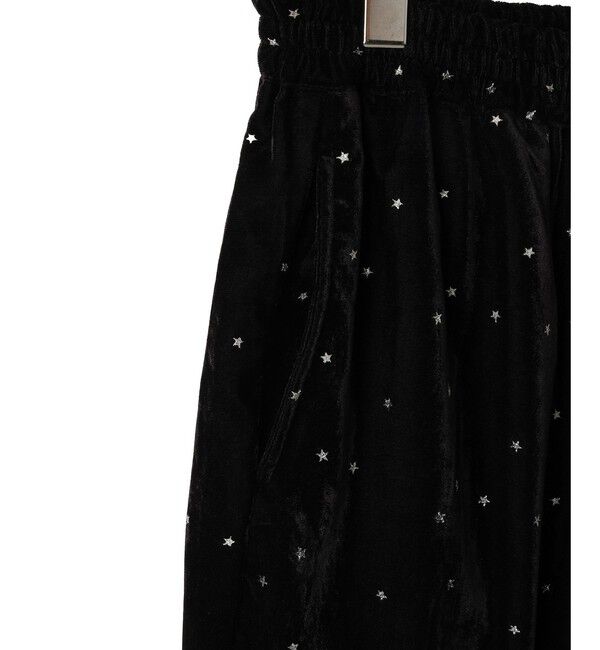 SALON adam et rope'「【COUTURE D'ADAM（クチュール ド アダム）】Stardust Glitter Velvet Easy Wide Pant」|チノ|