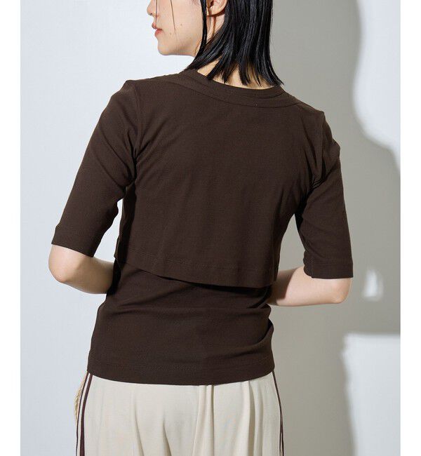 ADAM ET ROPE'「ボーダーレイヤードSET TEE」|Tシャツ・カットソー|