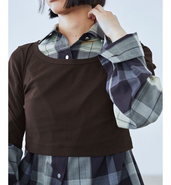 ADAM ET ROPE'「ボーダーレイヤードSET TEE」|Tシャツ・カットソー|