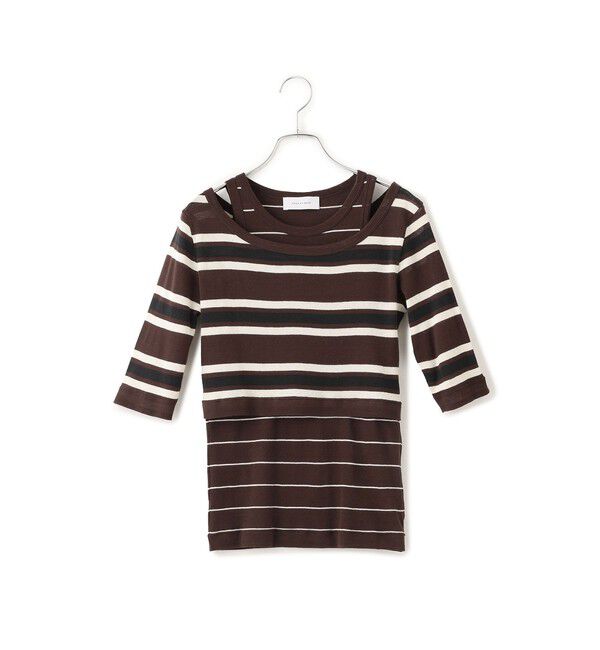 ADAM ET ROPE'「ボーダーレイヤードSET TEE」|Tシャツ・カットソー|