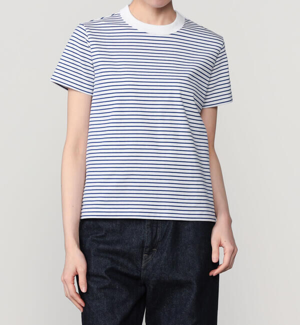 ORCIVAL「ORCIVAL | コットン ストレッチ クルーネック半袖Tシャツ WOMEN」|Tシャツ・カットソー|NAVY系1