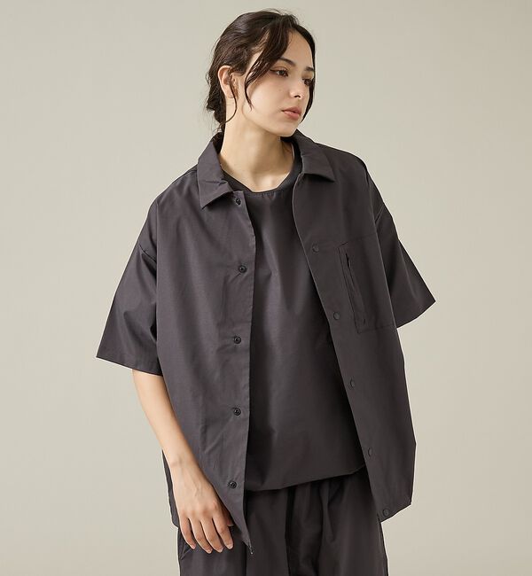 ABAHOUSE「【JEMORGAN / ジェーイーモーガン】Air Fiber Coach Sh」|Tシャツ・カットソー|チャコールグレー