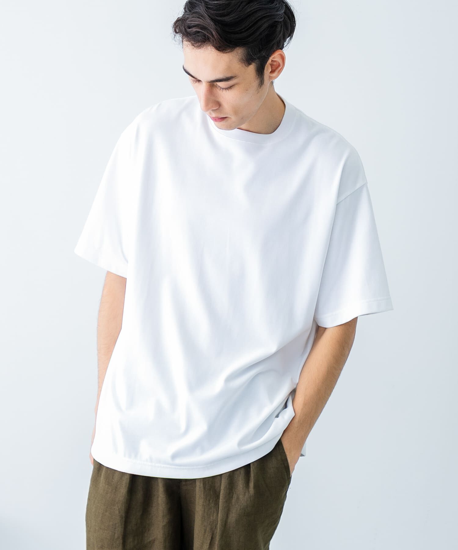 URBAN RESEARCH「new basic　クールドライツイストヒートブロックショートスリーブ」|Tシャツ・カットソー|